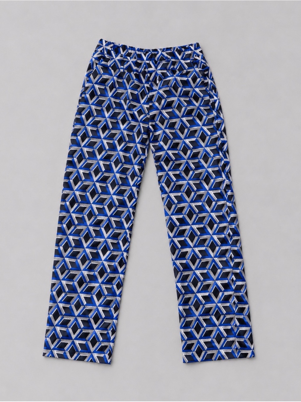 Forever 21 Blue Black Geometric Wide-Leg Pants